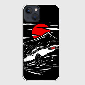 Чехол для iPhone 13 с принтом Тойота супра mark 4 при красной луне Toyota supra в Белгороде,  |  | a80 | ae86 | camry | car | fast furious | jdm | mark 4 | toyota | а80 | камри | марк | машина | супра | тоёта | форсаж