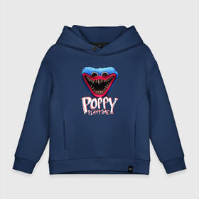 Детское худи Oversize хлопок с принтом Poppy Playtime Monstr. в Белгороде, френч-терри — 70% хлопок, 30% полиэстер. Мягкий теплый начес внутри —100% хлопок | боковые карманы, эластичные манжеты и нижняя кромка, капюшон на магнитной кнопке | 2021 | play | poppy | poppy playtime | poppyplaytime | time | игра | монстр