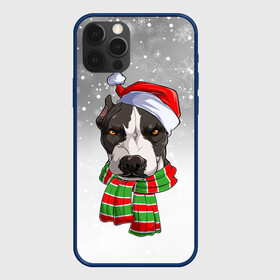 Чехол для iPhone 12 Pro Max с принтом Новогодний Питбуль   New Years Pit bull в Белгороде, Силикон |  | Тематика изображения на принте: christmas | dog | pit bull | santa | дед мороз | зима | новый год | питбуль | рождество | санта | снег | снежинка | собака | собачка | щенок