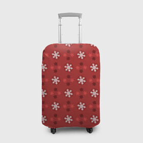 Чехол для чемодана 3D с принтом Snowflakes в Белгороде, 86% полиэфир, 14% спандекс | двустороннее нанесение принта, прорези для ручек и колес | background | christmas | new year | snowflakes | texture | winter | зима | новогодний фон | новый год | рождество | снежинки | текстура