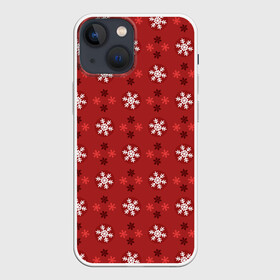 Чехол для iPhone 13 mini с принтом Snowflakes в Белгороде,  |  | background | christmas | new year | snowflakes | texture | winter | зима | новогодний фон | новый год | рождество | снежинки | текстура