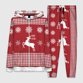 Женский костюм 3D с принтом Узор с оленями в Белгороде,  |  | background | christmas | deer | holiday | new year | pattern | snowflakes | новый год | олени | праздник | рождество | снежинки | узор | фон