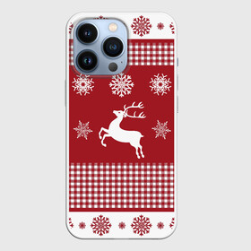 Чехол для iPhone 13 Pro с принтом Узор с оленями в Белгороде,  |  | background | christmas | deer | holiday | new year | pattern | snowflakes | новый год | олени | праздник | рождество | снежинки | узор | фон
