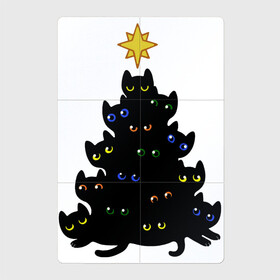 Магнитный плакат 2Х3 с принтом НовоКОТняя елка в Белгороде, Полимерный материал с магнитным слоем | 6 деталей размером 9*9 см | animal | cat | christmas | new year | домашние | елка | елочка | ель | животные | звери | игрушки | коты | котэ | кошки | новый год | праздник | пушистая