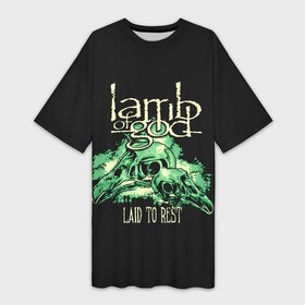 Платье-футболка 3D с принтом Laid to rest в Белгороде,  |  | alternative | lamb of god | log | metall | music | rock | альтернатива | ламб оф гад | ламб оф год | металл | музыка | рок