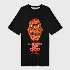 Платье-футболка 3D с принтом Scary zombie LOG в Белгороде,  |  | alternative | lamb of god | log | metall | music | rock | альтернатива | ламб оф гад | ламб оф год | металл | музыка | рок