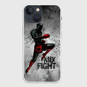 Чехол для iPhone 13 mini с принтом MIX FIGHT в Белгороде,  |  | fight | ufc | бокс | боксер | борьба | кикбоксер | хабиб