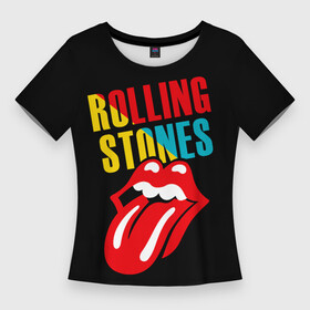 Женская футболка 3D Slim с принтом Роллинг Стоунз  Rolling Stones в Белгороде,  |  | heavy metal | metal | rock | rolling | rolling stones | stones | trash metal | губы | квартет | метал | рок | рок группа | рок группы | роллинг стоунз | трэш метал | хеви метал | язык