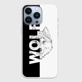 Чехол для iPhone 13 Pro с принтом WOLF (Волк) в Белгороде,  |  | Тематика изображения на принте: gray wolf | predator | the beast | volkolak | wolf | wolfhound | волк | волкодав | волколак | волчара | вурдалак | зверь | зов волка | морской волк | оборотень | оскал | рисунок волка | санитар леса | серый волк | хищник