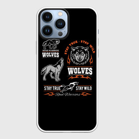 Чехол для iPhone 13 Pro Max с принтом Wolves в Белгороде,  |  | Тематика изображения на принте: gray wolf | predator | the beast | volkolak | wolf | wolfhound | волк | волкодав | волколак | волчара | вурдалак | зверь | зов волка | морской волк | оборотень | оскал | рисунок волка | санитар леса | серый волк | хищник