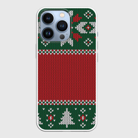 Чехол для iPhone 13 Pro с принтом Knitted Christmas Pattern в Белгороде,  |  | background | christmas | holiday | knitted | knitted pattern | pattern | trees | winter | вязаный | вязаный узор | елки | зима | праздник | рождество | узор | фон