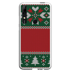 Чехол для Honor P Smart Z с принтом Knitted Christmas Pattern в Белгороде, Силикон | Область печати: задняя сторона чехла, без боковых панелей | Тематика изображения на принте: background | christmas | holiday | knitted | knitted pattern | pattern | trees | winter | вязаный | вязаный узор | елки | зима | праздник | рождество | узор | фон