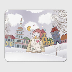 Прямоугольный коврик для мышки с принтом Одинокий снеговик в Белгороде, натуральный каучук | размер 230 х 185 мм; запечатка лицевой стороны | brawl | brawl stars | brawlstars | lola | бравл | бравлстарс | лола | лоли | разрушитель