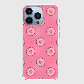 Чехол для iPhone 13 Pro с принтом Розовые пончики паттерн в Белгороде,  |  | выпечка | паттерн | пончик | пончики | сладость