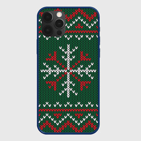 Чехол для iPhone 12 Pro Max с принтом Knitted Snowflake Pattern в Белгороде, Силикон |  | Тематика изображения на принте: background | christmas | holiday | knitted pattern | pattern | snowflakes | trees | winter | вязаный узор | елки | зима | праздник | рождество | снежинки | узор | фон