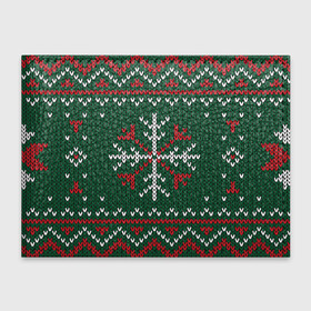 Обложка для студенческого билета с принтом Knitted Snowflake Pattern в Белгороде, натуральная кожа | Размер: 11*8 см; Печать на всей внешней стороне | Тематика изображения на принте: background | christmas | holiday | knitted pattern | pattern | snowflakes | trees | winter | вязаный узор | елки | зима | праздник | рождество | снежинки | узор | фон