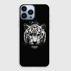 Чехол для iPhone 13 Pro Max с принтом Черно Белый Тигр. Head в Белгороде,  |  | 2022 | 22 | black | head | muzzle | new | second | symbol | tiger | twenty | two | white | year | белый | второй | год | года | голова | двадцать | нового | новый | символ | тигр | черный