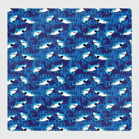 Магнитный плакат 3Х3 с принтом Акулы (SURF) в Белгороде, Полимерный материал с магнитным слоем | 9 деталей размером 9*9 см | fish | ocean | predator | shark | surf | white shark | акула | белая акула | зубы | море | морской хищник | океан | рыба | сёрфинг | хищная рыба | хищник