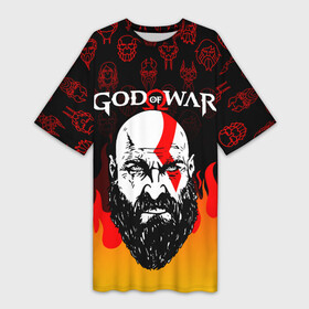 Платье-футболка 3D с принтом GOD OF WAR  ГОД ОФ ВАР  FIRE ART  УЗОР в Белгороде,  |  | art | fire | god of war | god of war ragnarok | pattern | ragnarok | арт | бог войны | год оф вар | год оф вар рагнарек | годовар | гот оф вар | кратос | огонь | тор год оф вар | узор