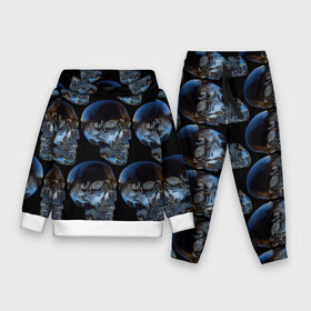 Детский костюм 3D (с толстовкой) с принтом Vanguard skull pattern 2022 в Белгороде,  |  | fashion | hype | pattern | skull | vanguard | авангард | мода | стекло | узор | хайп | череп