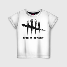 Детская футболка 3D с принтом DEAD BY DAYLIGHT (FLO) в Белгороде, 100% гипоаллергенный полиэфир | прямой крой, круглый вырез горловины, длина до линии бедер, чуть спущенное плечо, ткань немного тянется | популярное | психоделика | смысл | хайп | чепер