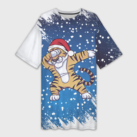 Платье-футболка 3D с принтом ГОД ТИГРА 2022  DUB ТИГР в Белгороде,  |  | 2022 | christmas | cold | dab | dub | klaus | merry | new | santa | snow | winter | year | год | даб | зима | клаус | мороз | новый | рождество | санта | снег | тигр | тигра | холод