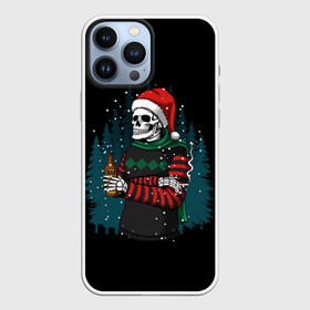 Чехол для iPhone 13 Pro Max с принтом НОВОГОДНИЙ СКЕЛЕТ в Белгороде,  |  | 2022 | beer | christmas | cold | klaus | merry | new | santa | snow | winter | year | год | дед | елка | зима | клаус | лес | мороз | новый | рождество | санта | скелет | снег | холод | череп