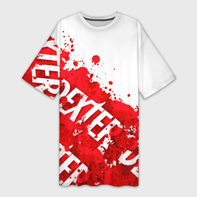 Платье-футболка 3D с принтом Декстер, пятна крови в Белгороде,  |  | dexter | декстер | декстер морган | кровавый | кровь | маниак | мясник из бейхарбор | потёки | правосудие декстера | пятна крови | сериалы