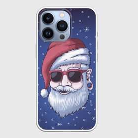 Чехол для iPhone 13 Pro с принтом САНТА ХИПСТЕР | SANTA HIPSTER в Белгороде,  |  | 2022 | bad | christmas | cold | dab | dub | hipster | klaus | merry | new | santa | snow | winter | year | год | даб | зима | клаус | мороз | новый | рождество | санта | снег | тигр | тигра | хипстер | холод