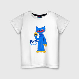 Детская футболка хлопок с принтом Monster Huggy WuggyХагги Вагии в Белгороде, 100% хлопок | круглый вырез горловины, полуприлегающий силуэт, длина до линии бедер | huggy | monster | playtime | poppy | wuggy | вагги | ваги | монстр | хагги | хаги