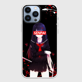 Чехол для iPhone 13 Pro Max с принтом SENPAI KATANA GIRL, БРЫЗГИ КРАСОК в Белгороде,  |  | ahegao | girl | japanese anime | katana | kawai | kowai | oppai | otaku | senpai | sugoi | sword | waifu | yandere | ахегао | бабочки | девушка с мечом | катана | ковай | меч | отаку | семпай | сенпай | сэмпай