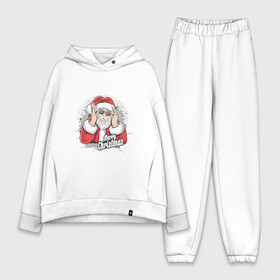 Женский костюм хлопок Oversize с принтом Cool Santa в Белгороде,  |  | art | christmas | ded moroz | drawing | holiday | new year | santa | santa claus | арт | дед мороз | новый год | праздник | рисунок | рождество | санта | санта клаус