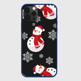 Чехол для iPhone 12 Pro Max с принтом Снеговик в Белгороде, Силикон |  | merry christmas | веселого рождества | рождество | снеговики | снежинки | шарфик