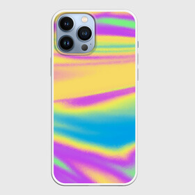 Чехол для iPhone 13 Pro Max с принтом Holographic Neon Waves в Белгороде,  |  | Тематика изображения на принте: abstract | gradient | holographic | neon | neon stripes | rainbow | stripes | vaporwave | wave | абстрактный узор | абстракция | волны | голографические | градиент | краски | красочный | линии | неоновые полосы | полосы | радужный