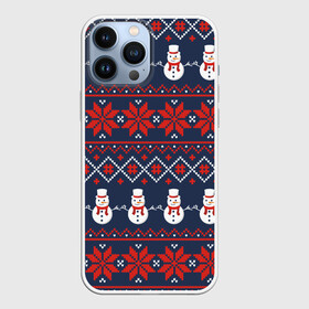Чехол для iPhone 13 Pro Max с принтом Christmas Background в Белгороде,  |  | background | christmas | holiday | knitted pattern | new year | pattern | snowman | вязаный узор | новый год | праздник | рождество | снеговик | узор | фон