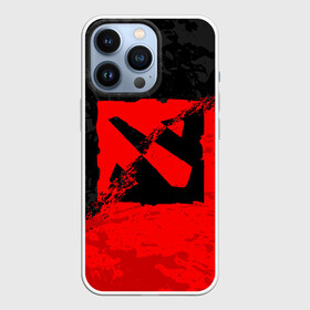 Чехол для iPhone 13 Pro с принтом DOTA 2 RED BLACK LOGO, БРЫЗГИ КРАСОК в Белгороде,  |  | Тематика изображения на принте: bristleback | dota | dota 2 | dota2 | heroes | invoker | lina | og team | pudge | shadow | team liquid | team spirit | the international | windranger | бристелбек | бристл | брызги красок | дота | дота 2 | дота2 | краски | пудж | тень | урса