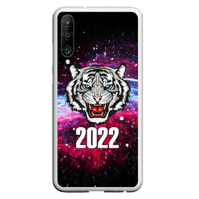 Чехол для Honor P30 с принтом ЧЁРНЫЙ ТИГР НОВЫЙ ГОД 2022   GRAY TIGER NEW YEAR в Белгороде, Силикон | Область печати: задняя сторона чехла, без боковых панелей | 2022 | beast | merry christmas | new year | red bow | santa hat | snow | tiger | winter | winter is coming | year of the tiger | год тигра | дед мороз | животные | звери | зверь | зима | зима 2022 | зима близко | новог | новогодни