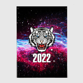 Постер с принтом ЧЁРНЫЙ ТИГР НОВЫЙ ГОД 2022   GRAY TIGER NEW YEAR в Белгороде, 100% бумага
 | бумага, плотность 150 мг. Матовая, но за счет высокого коэффициента гладкости имеет небольшой блеск и дает на свету блики, но в отличии от глянцевой бумаги не покрыта лаком | 2022 | beast | merry christmas | new year | red bow | santa hat | snow | tiger | winter | winter is coming | year of the tiger | год тигра | дед мороз | животные | звери | зверь | зима | зима 2022 | зима близко | новог | новогодни