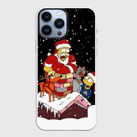 Чехол для iPhone 13 Pro Max с принтом Симпсоны Новогодний в Белгороде,  |  | 2021 | 2022 | bart | christmas | homer | merry | merry christmas | new year | simpson | simpsons | snow | ugly chris | winter | барт | барт симпсон | гомер | гомер симпсон | зима | новогодний | новогодняя | новый год | рождественский | рожд