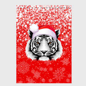 Скетчбук с принтом НОВОГОДНИЙ ТИГР 2022   ЕШПУК 2022 в Белгороде, 100% бумага
 | 48 листов, плотность листов — 100 г/м2, плотность картонной обложки — 250 г/м2. Листы скреплены сверху удобной пружинной спиралью | 2022 | beast | merry christmas | new year | red bow | santa hat | snow | tiger | winter | winter is coming | year of the tiger | год тигра | дед мороз | животные | звери | зверь | зима | зима 2022 | зима близко | новог | новогодни