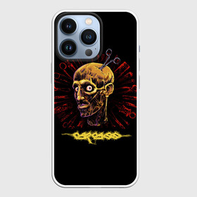 Чехол для iPhone 13 Pro с принтом Carcass, Necroticism в Белгороде,  |  | Тематика изображения на принте: death metal | grindcore | heartwork | necroticism | reek of putrefaction | surgical steel | swansong | symphonies of sickness | torn arteries | группы | метал | музыка | рок