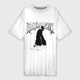 Платье-футболка 3D с принтом BORN FROM SHYNE Lil Morty в Белгороде,  |  | born from shyne | lil morty | альбом | лил морти | обложка альбома | рэп | трэп