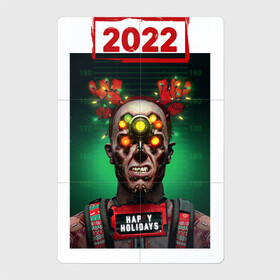 Магнитный плакат 2Х3 с принтом Cyberpunk 2022 Heppy New Year в Белгороде, Полимерный материал с магнитным слоем | 6 деталей размером 9*9 см | 2022 | cyberpunk | cyberpunk 2077 | new year | зима | новый год 2022 | праздник