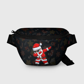 Поясная сумка 3D с принтом ДАБ САНТА КЛАУС НОВЫЙ ГОД 2022 в Белгороде, 100% полиэстер | плотная ткань, ремень с регулируемой длиной, внутри несколько карманов для мелочей, основное отделение и карман с обратной стороны сумки застегиваются на молнию | 2022 | beast | merry christmas | new year | red bow | santa hat | snow | tiger | winter | winter is coming | year of the tiger | год тигра | дед мороз | животные | звери | зверь | зима | зима 2022 | зима близко | новог | новогодни