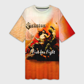 Платье-футболка 3D с принтом Fist for Fight  Sabaton в Белгороде,  |  | band | battles | bismarck | joachim broden | knightly armor | latin boot | panzerkamp | rock | sabaton | war | атака мертвецов | бисмарк | войны | йоаким броден | латный ботинок | метал | ночные ведьмы | пауэр | рок группа | рыцарские дос