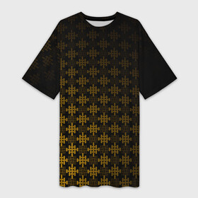 Платье-футболка 3D с принтом Золотой гобелен в Белгороде,  |  | гобелен | золотой | свет | темнота | узор