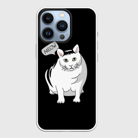 Чехол для iPhone 13 Pro с принтом КОТ БЕНДЕР (МЕМ) в Белгороде,  |  | Тематика изображения на принте: bender | cat | meme | memes | meow | бендер | кот | кошка | мем | мемы | мяй | толстый