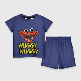 Детский костюм с шортами 3D с принтом Poppy Playtime smile Huggy Wuggy в Белгороде,  |  | huggy | poppy playtime | smile | wuggy | зубы