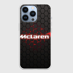 Чехол для iPhone 13 Pro с принтом McLaren carbon theme в Белгороде,  |  | Тематика изображения на принте: f1 | formula 1 | mclaren | авто | гонки | макларен | формула 1