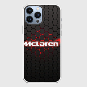 Чехол для iPhone 13 Pro Max с принтом McLaren carbon theme в Белгороде,  |  | f1 | formula 1 | mclaren | авто | гонки | макларен | формула 1